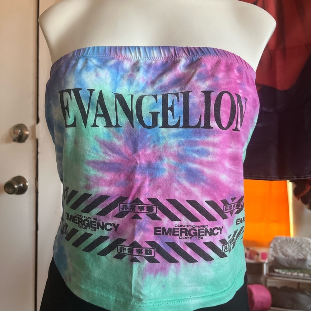 Evangelion tie dye boob tube